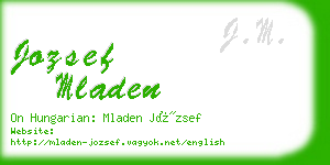 jozsef mladen business card